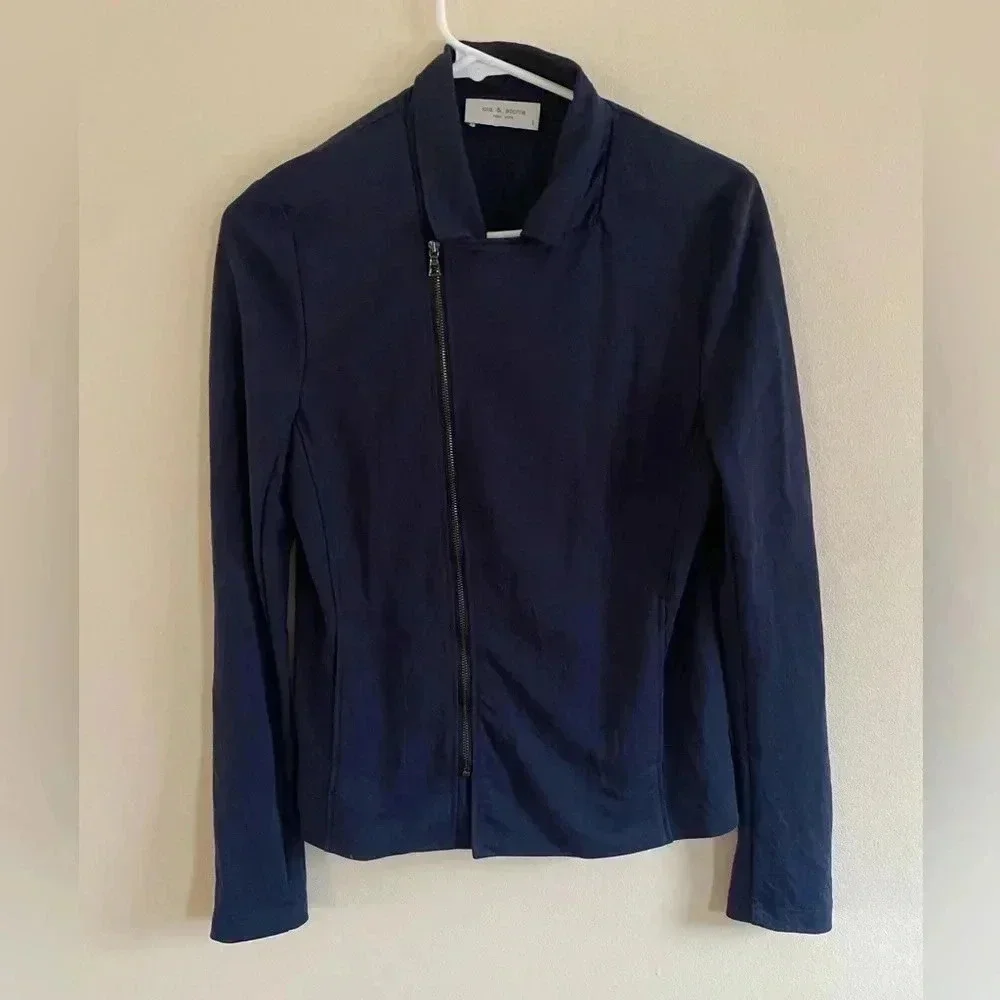 Lola & Sophie Navy Linen Jacket Size S